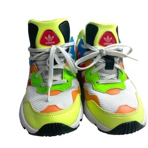 Adidas Yung-96 J White Shock Red Hi Res Yellow Neon EE4409 Sneakers H50 Size 5